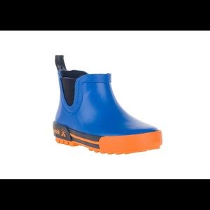 Kamik Rainplaylo Youth Rain Boot - Blue/Orange - Size 1